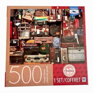 "Many Travel Bags", 500 Piece Puzzle, Art by A. Keattikorn, MB Puzzle.